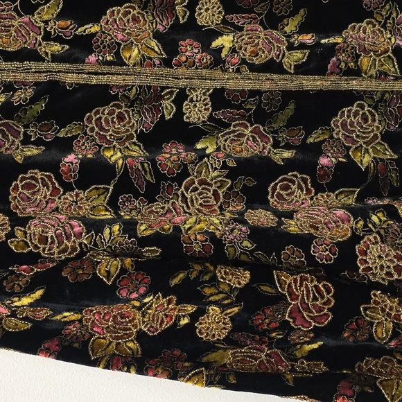 Papell Boutique Floral Embroidered Blazer - Black and Gold - Picture 7 of 14